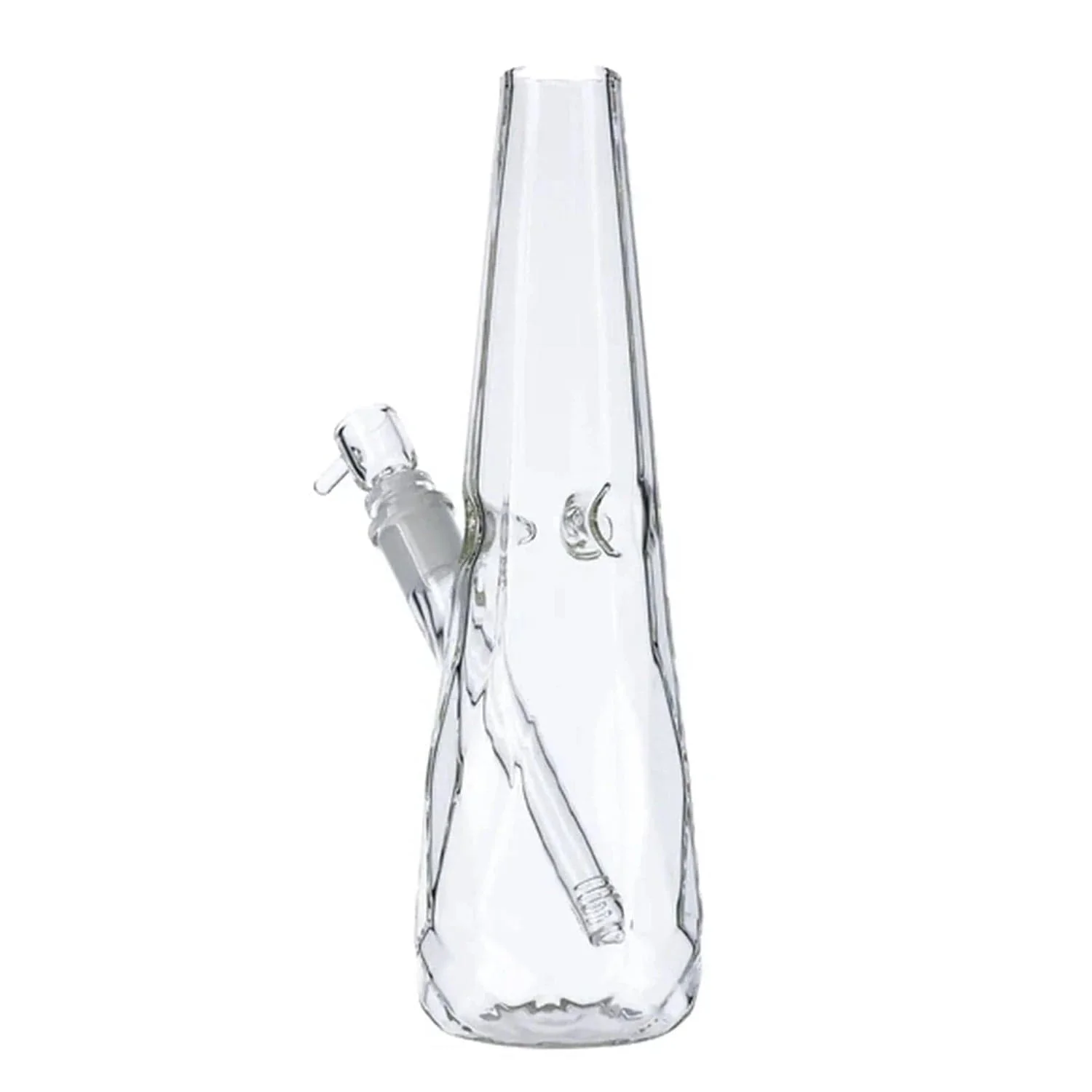 Aurora Crystal Beaker Water Pipe - Clear - 11.4in. - Image 4