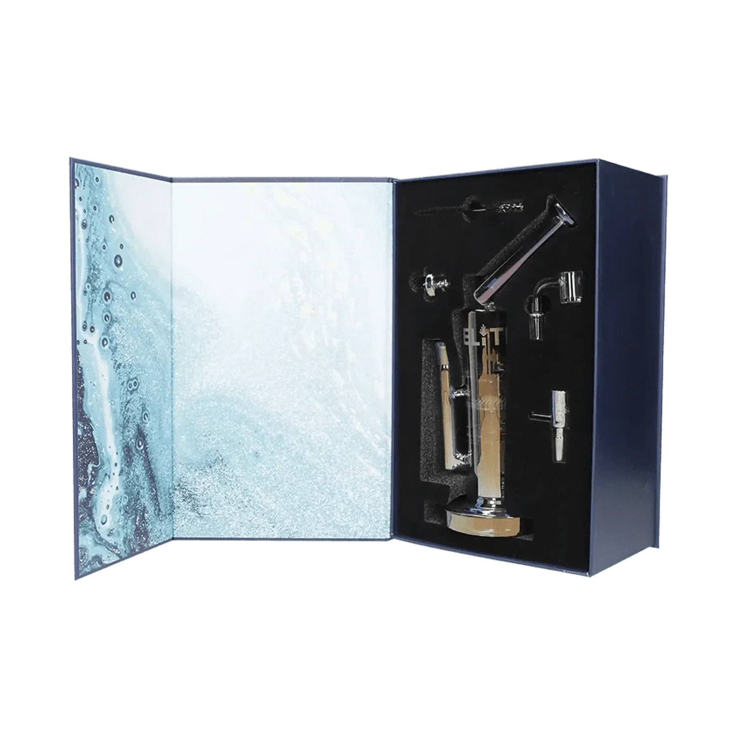 Elite Honeycomb & Dual Cyclone Bent Neck - Anodized Blue - 12.5" - Image 11