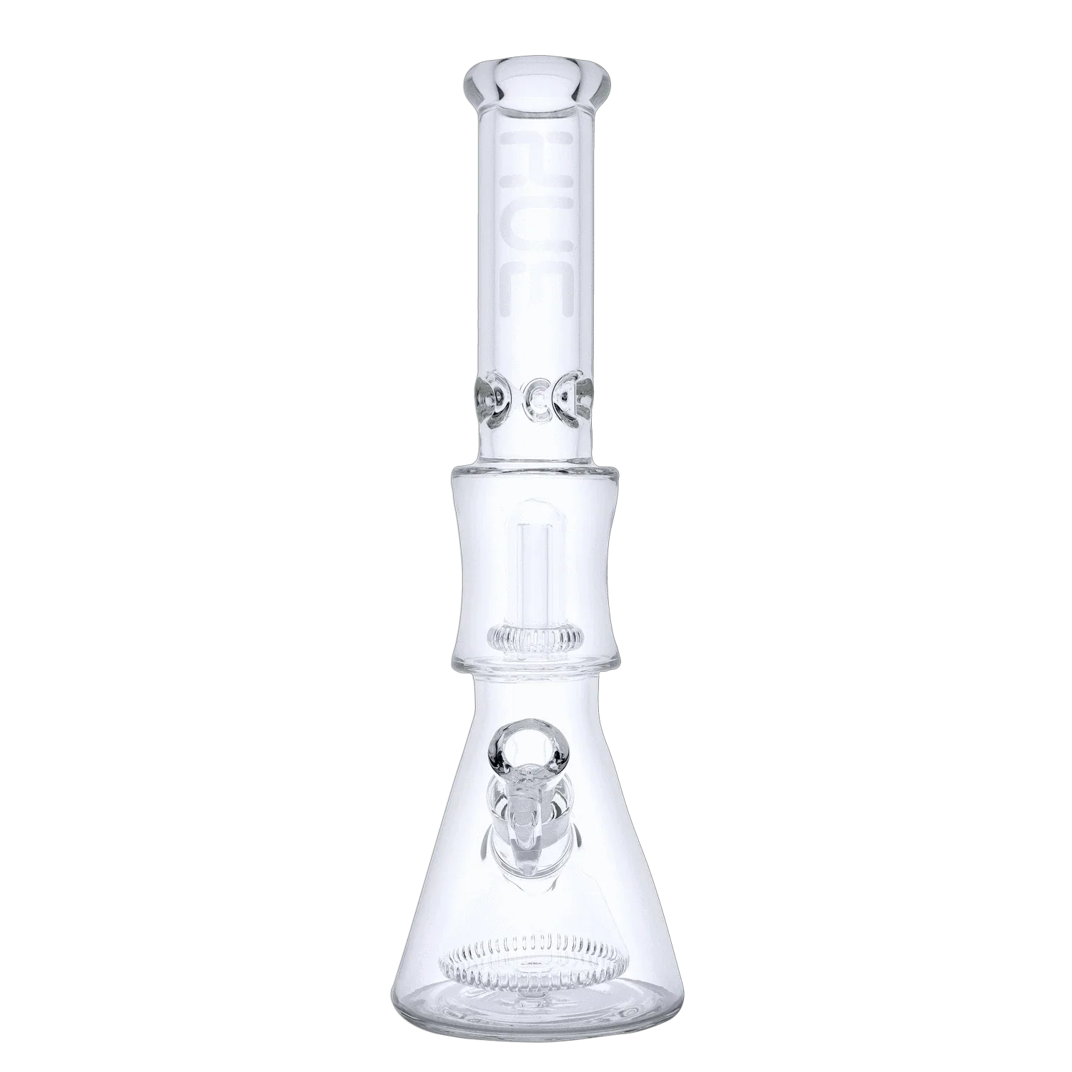 Hue Pyramid Water Pipe Clear - 16.25" - Image 4