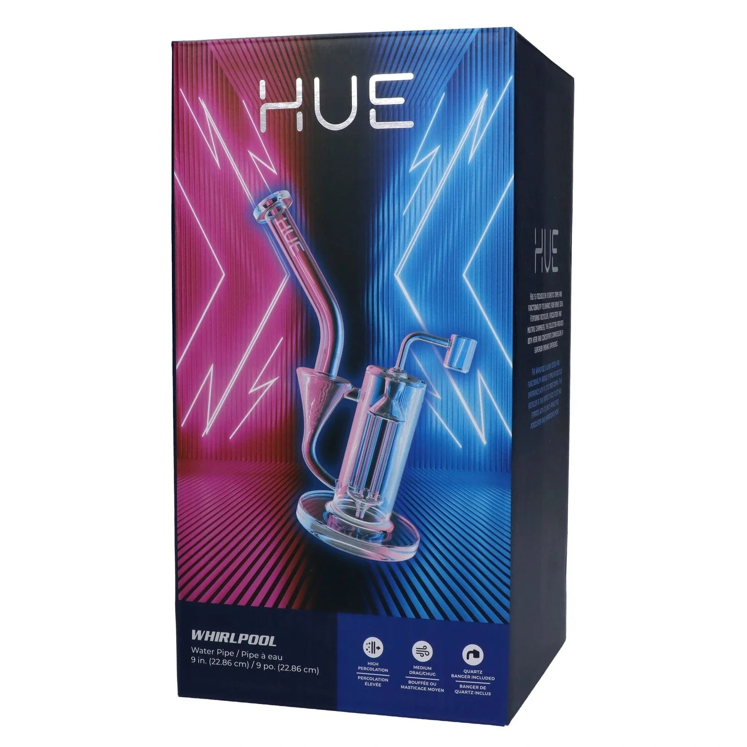 Hue Whirlpool Dab Rig Clear - 9" - Image 11