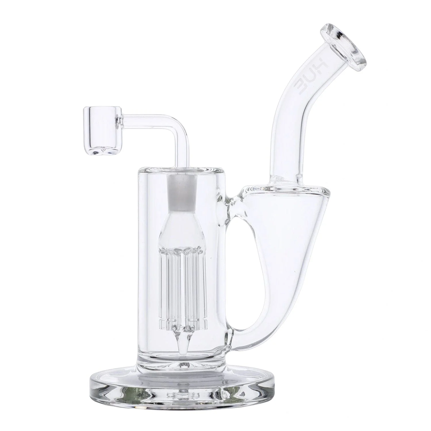 Hue Whirlpool Dab Rig Clear - 9" - Image 4