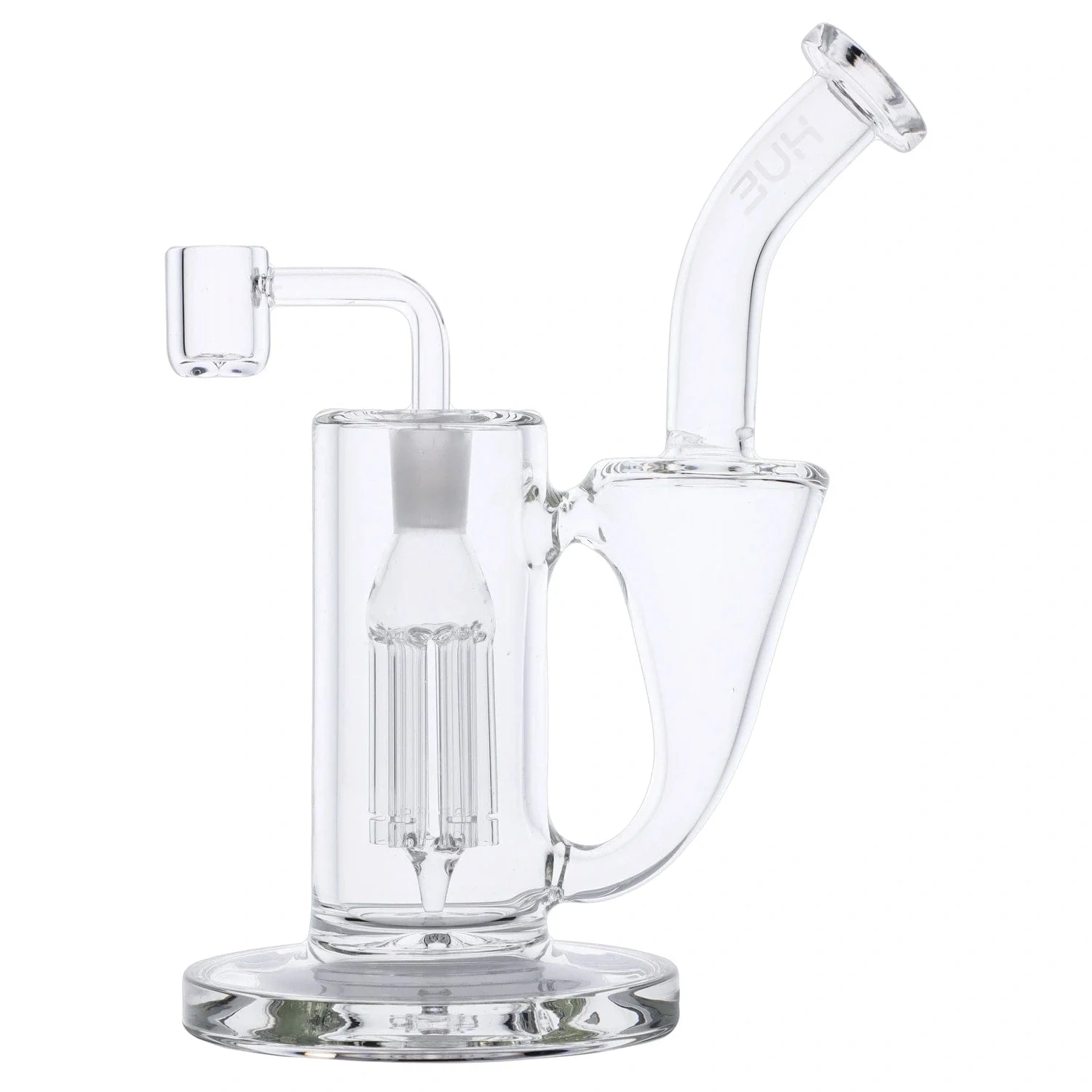 Hue Whirlpool Dab Rig Clear - 9" - Image 6