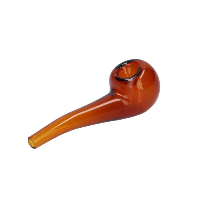 Everyday Essentials Bent Spoon Pipe - Amber - 4in. - Image 3