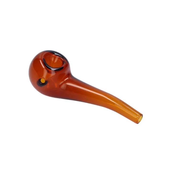 Everyday Essentials Bent Spoon Pipe - Amber - 4in. - Image 4