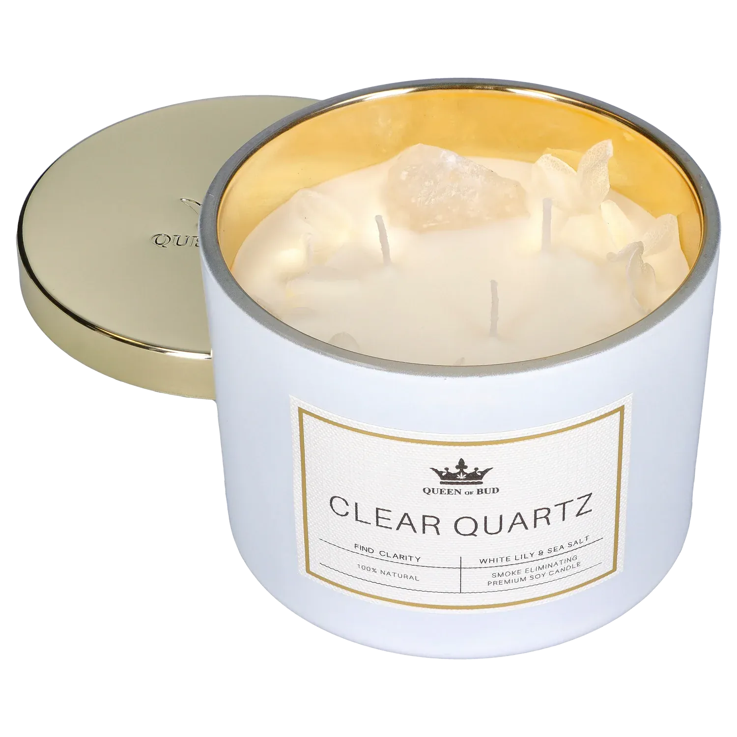 Queen of Bud: Clarity Ritual Box – Candle, Zippo, and Crystal - Image 5
