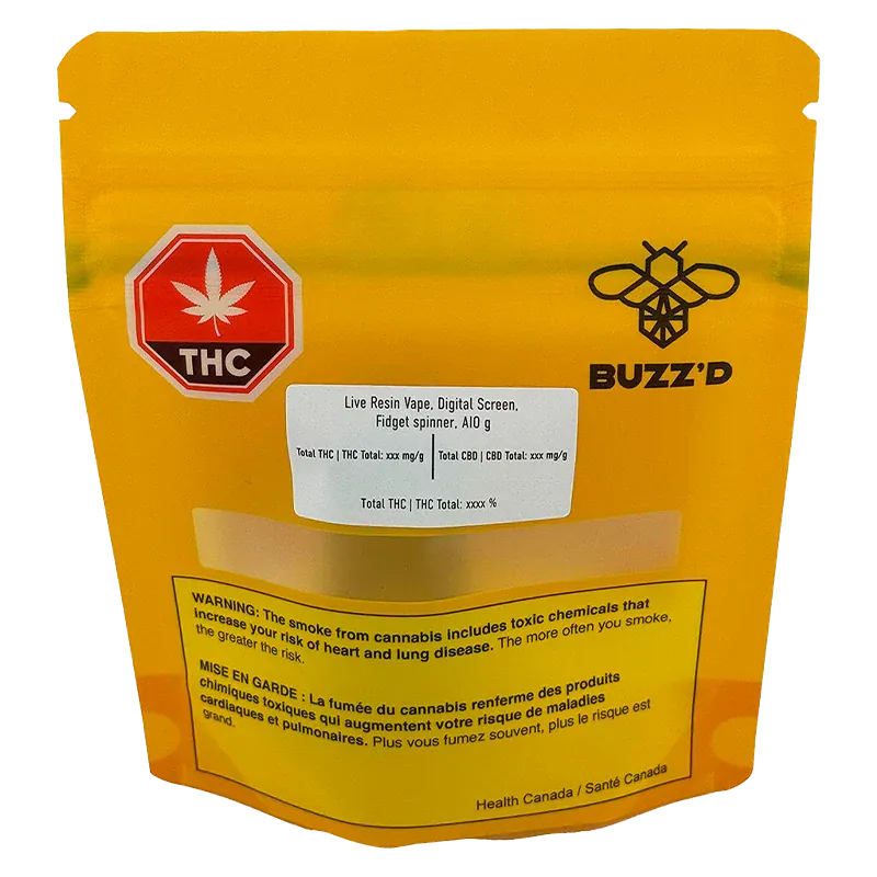 Live Resin Vape Digital Screen Fidget Spinner AIO - Image 3